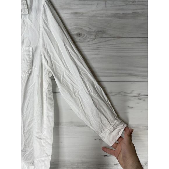 Velvet Heart Shirt Womens 1X White Tencel Button Front Long Sleeve Roll Tab Soft - Picture 3 of 9